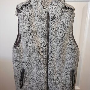 Cozy Gray Sherpa Vest